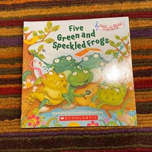 Five Green and Speckled Frogs book - new